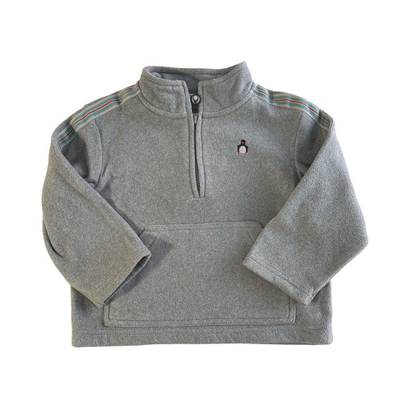 Janie and Jack Arctic Penguin Half-Zip Fleece Pullover 2T - Picture 1 of 3